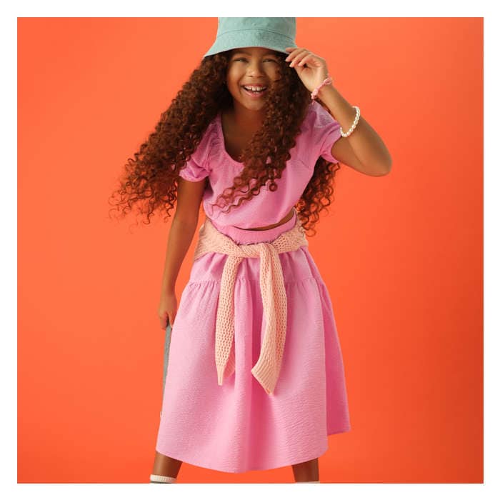 Kid Girls' Long Crinkled Skirt